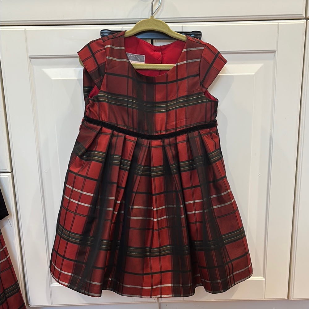 Pastourelle Red and Black plaid dress